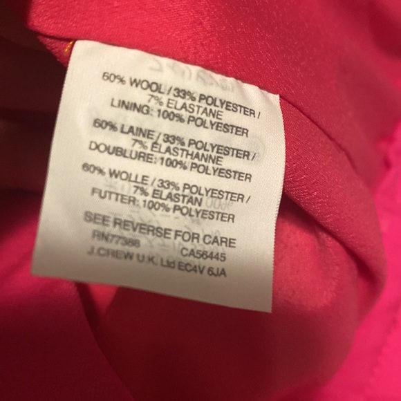 NWT Jcrew fuchsia ruffle wool/poly blend skirt with elastic waistband size 6 💃 - Picture 11 of 12